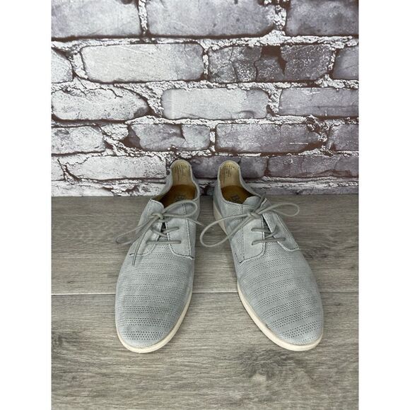 Born Passi Derby Blue Suede Leather Perforated Oxfords Lace Up Shoes Women Sz 9M - Picture 15 of 16